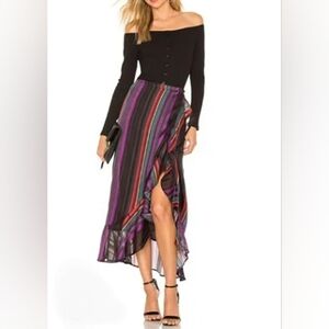 🦋House Of Harlow X Revolve Clementine Neutral Wrap Skirt. (NEW)